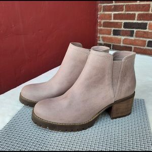Carlos Chunky Lug Heel Suede Side Ankle Boots Booties Winter Spring
